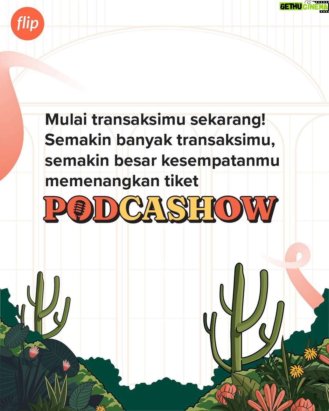 Raditya Dika Instagram - 🎙️ Inilah dia full line-up Flip #PODCASHOW yang kita tunggu-tunggu! Menampilkan @raditya_dika dan @podcast.agak.laen , kita bisa nonton dan dengerin langsung obrolan seru mereka di atas panggung dalam rangka merayakan hari jadi Flip yang ke-8 tahun.
Catat cara dapetin tiketnya, kebut transaksinya dan semoga kamu beruntung dapat tiketnya gratisnya ! #FlipID #PodCast #PodcastIndonesia #AgakLaen #RadityaDika #PodcastAgakLaen #IndraJegel #Benedion #BorisBokir