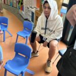 Raditya Dika Instagram - Slide 1: senangnya bisa nemenin anak acara di sekolah hari ini. Slide 2: gue ngapain ya di sini.