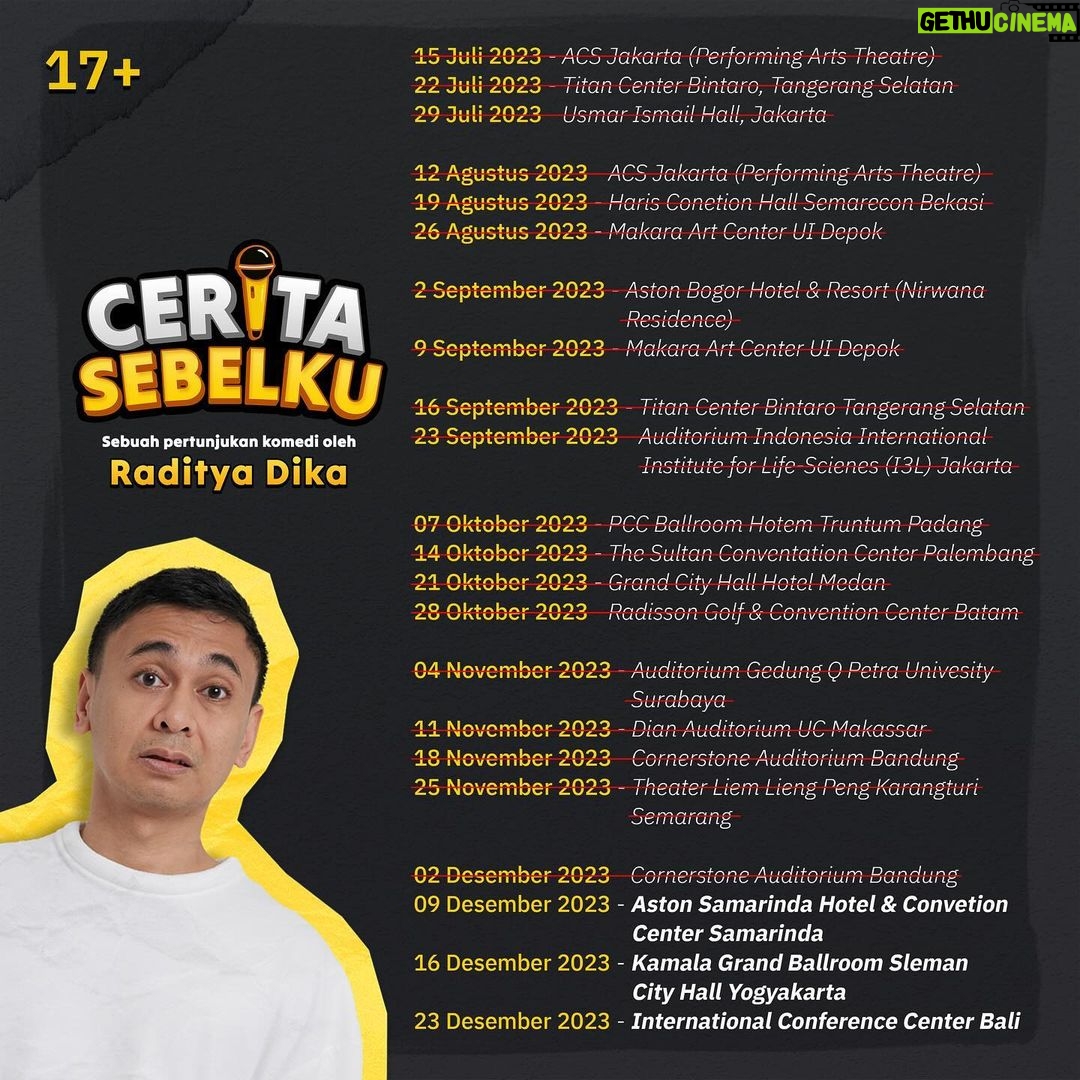 Raditya Dika Instagram - Gak berasa tinggal 3 tanggal lagi untuk tahun ini (Semua sudah sold out). 😅
