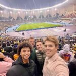 Radzi Chinyanganya Instagram - Watching @cristiano in Saudi Arabia!! Whilst pretending to be Al-Ittihad fans 😜😜 #saudiarabia #cristianoronaldo #riyadh #jeddah #alittihad #ronaldo #saudi #thankssam King Fahad International Stadium (Riyadh)