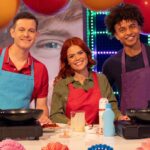 Radzi Chinyanganya Instagram - SO good to be back on Blue Peter for the 65th Birthday 🎂🎂🎂 Tonight on @cbbc 🕺🏽🕺🏽🕺🏽 #bluepeter #birthday Media City Salford