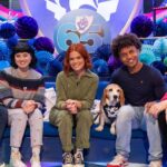Radzi Chinyanganya Instagram - SO good to be back on Blue Peter for the 65th Birthday 🎂🎂🎂 Tonight on @cbbc 🕺🏽🕺🏽🕺🏽 #bluepeter #birthday Media City Salford