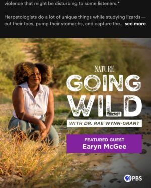 Rae Wynn-Grant Instagram - We made history with Season 2 of my podcast #GoingWild with @pbsnature. The gorgeous orchid as a wrap gift was unexpected, & allowed me a moment to think about how profound of a show we’ve made. I’m Thankful today and every day for the production team from #GreatFeelingStudios, our fearless leader @stevesteinberg (the digital genius Danielle Broza), the leadership over at PBS Nature, and more than anything - to our INCREDIBLE guests who told tales of adventures with wild animals paired with the mental-emotional journey that nobody else saw. Check out these fabulous Black wildlife scientists, our fabulous podcast that is full of surprises, and give these wonderful world-changers a follow ✌🏾 
Do you know someone who should be on Season 3? Drop their name below!