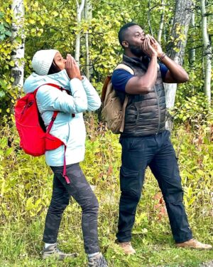 Rae Wynn-Grant Instagram - Coming your way all week - The International Adventures of Rae &...this guy 👆🏾😉. Who is @patrick_aryee you ask? He is a seasoned host for international natural history shows (check him out all over @bbcearth), a nature-lover, thrill seeker, travel nut, former micro-biologist, and new friend. We spent much of September & October all over Canada filming a show we’re super excited about (details coming in 2022) about nature, wildlife (duh), and wild ecosystems. I like to call it The Rae & Patrick show, but in reality I was just a very enthusiastic guest and am very honored that he & the production team at @cineflixmedia had me 🤗🐻🌲. Stay tuned for a week of reels showing the science & the fun 😉