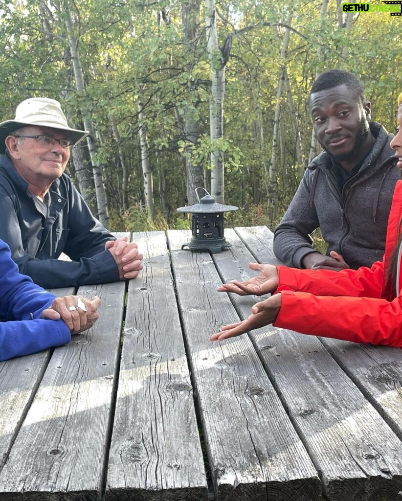 Rae Wynn-Grant Instagram - Coming your way all week - The International Adventures of Rae &...this guy 👆🏾😉. Who is @patrick_aryee you ask? He is a seasoned host for international natural history shows (check him out all over @bbcearth), a nature-lover, thrill seeker, travel nut, former micro-biologist, and new friend. We spent much of September & October all over Canada filming a show we’re super excited about (details coming in 2022) about nature, wildlife (duh), and wild ecosystems. I like to call it The Rae & Patrick show, but in reality I was just a very enthusiastic guest and am very honored that he & the production team at @cineflixmedia had me 🤗🐻🌲. Stay tuned for a week of reels showing the science & the fun 😉