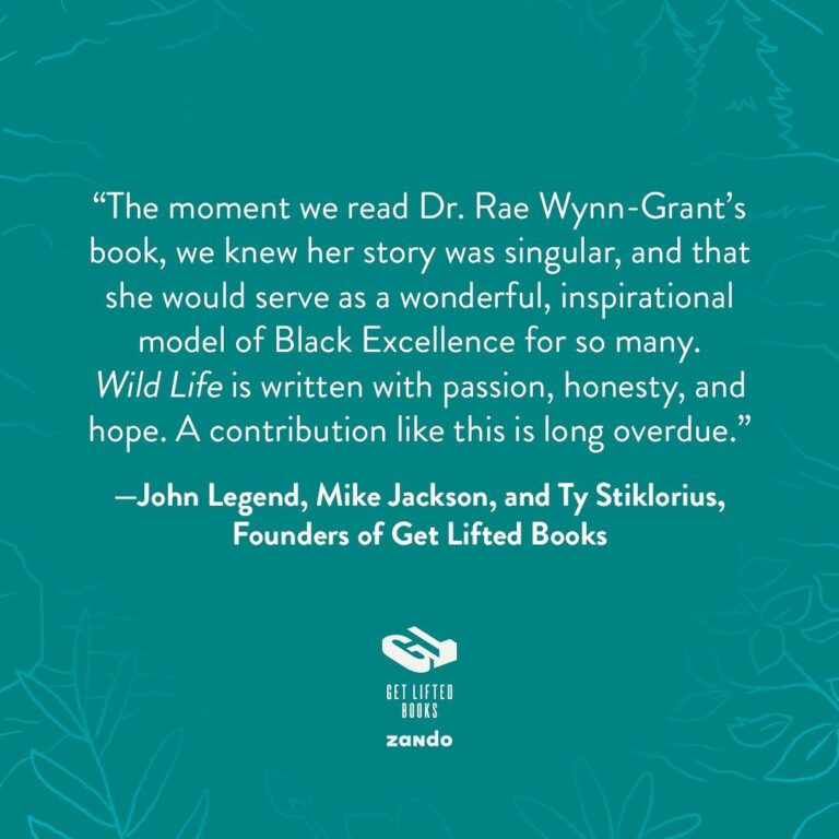 Rae Wynn-Grant Instagram - Introducing WILD LIFE! Coming April 2024 from Get Lifted Books, WILD LIFE is a new memoir from renowned ecologist and co-host of @wildkingdomtv, Dr. Rae Wynn-Grant. Filled with stories from her two decades in the wild as a Black female scientist, WILD LIFE is Dr. Rae’s journey of resilience and adaptation. She is an inspirational model of Black Excellence for so many, and her memoir is written with passion, honesty, and hope, which makes her the perfect author for Get Lifted Books. Our imprint is committed to publishing distinct, diverse, and brilliant stories. We can’t wait for readers to be transported into the wild spanning from the Great Plains to Madagascar. Pre-order WILD LIFE now via the link in bio and be the first to get your copy on April 2nd, 2024! #wildlifebook #wildkingdomtv