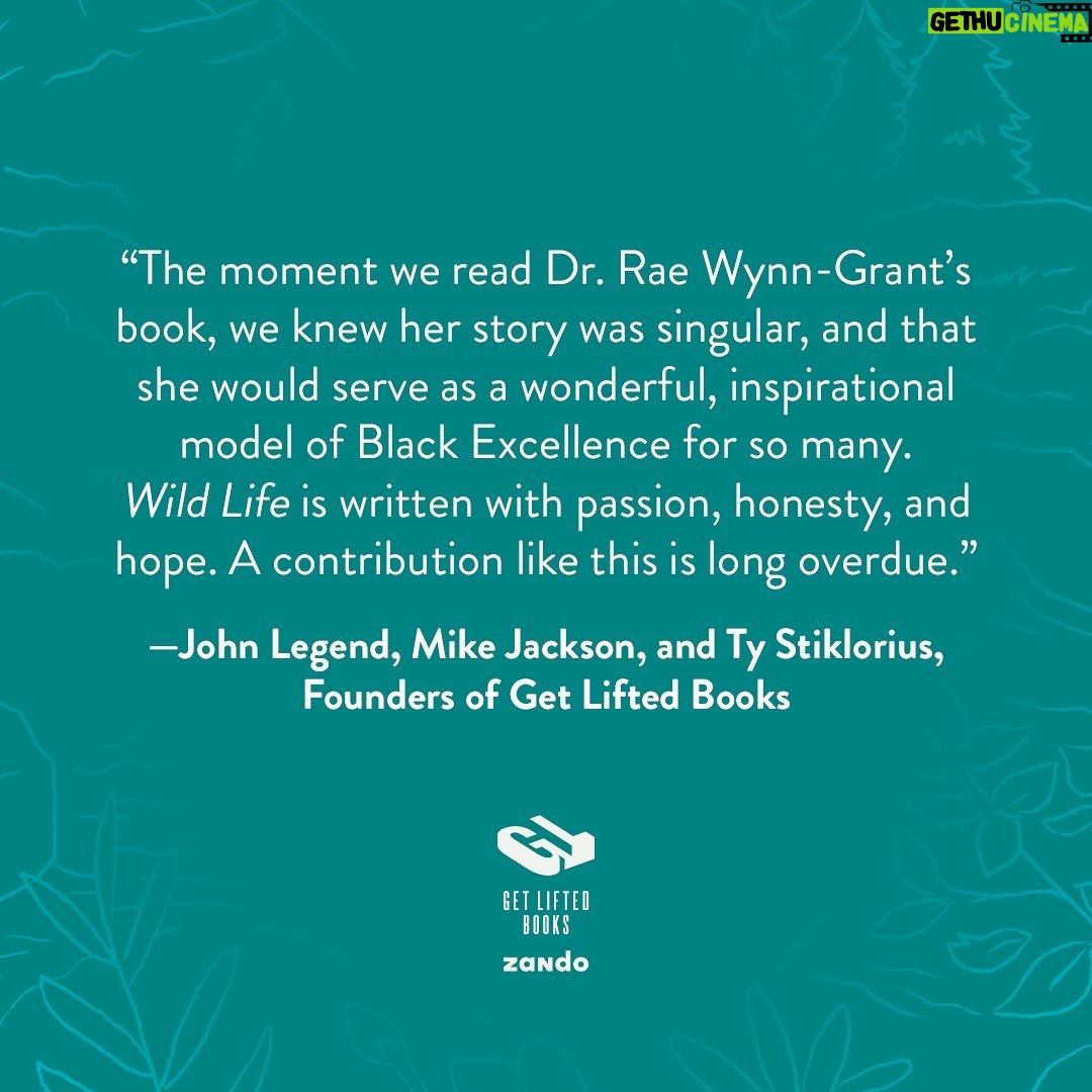 Rae Wynn-Grant Instagram - Introducing WILD LIFE! Coming April 2024 from Get Lifted Books, WILD LIFE is a new memoir from renowned ecologist and co-host of @wildkingdomtv, Dr. Rae Wynn-Grant. Filled with stories from her two decades in the wild as a Black female scientist, WILD LIFE is Dr. Rae’s journey of resilience and adaptation. She is an inspirational model of Black Excellence for so many, and her memoir is written with passion, honesty, and hope, which makes her the perfect author for Get Lifted Books. Our imprint is committed to publishing distinct, diverse, and brilliant stories. We can’t wait for readers to be transported into the wild spanning from the Great Plains to Madagascar. Pre-order WILD LIFE now via the link in bio and be the first to get your copy on April 2nd, 2024! #wildlifebook #wildkingdomtv