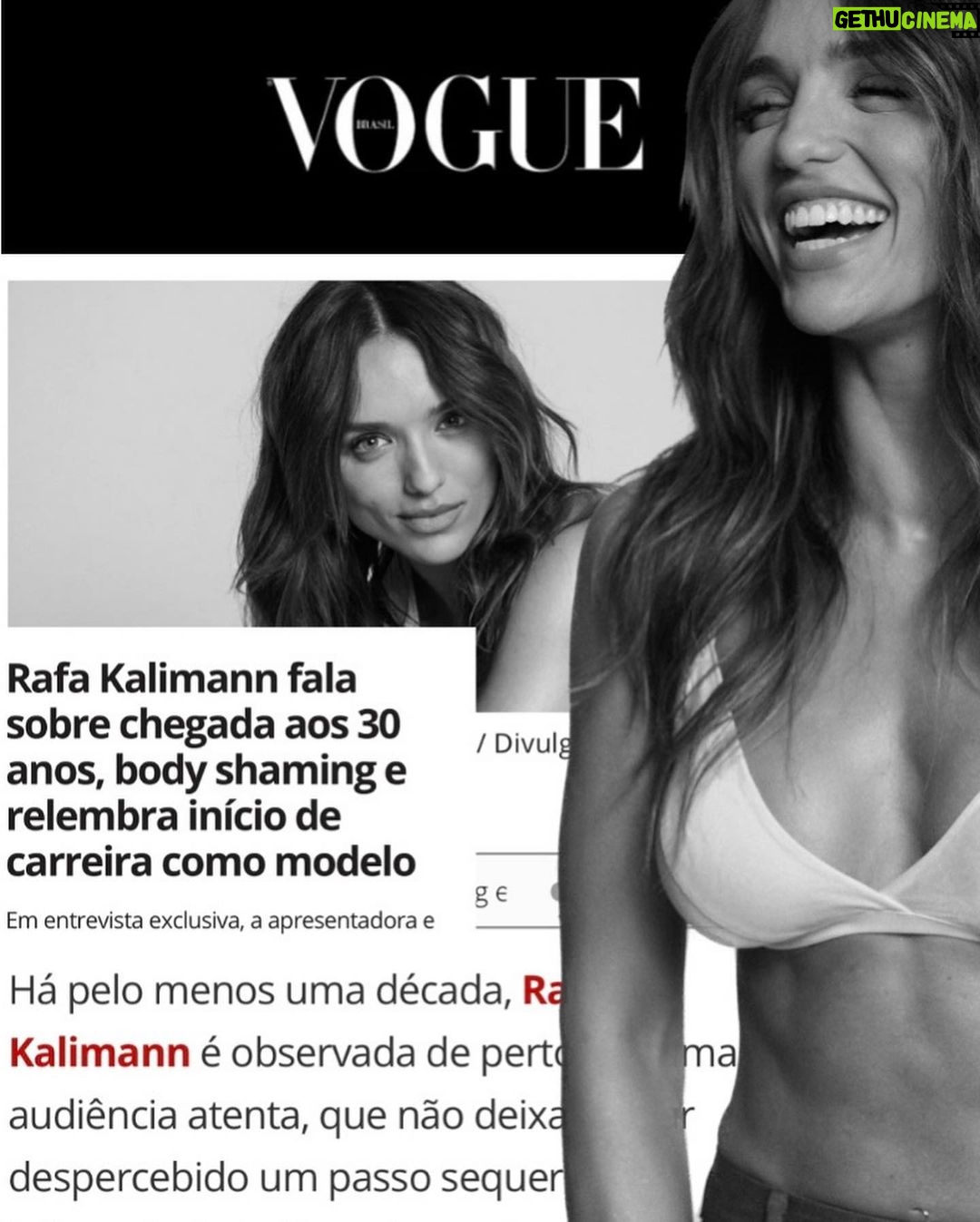 Rafa Kalimann Instagram - uma matéria muito especial pra @voguebrasil ✨ “A chegada aos 30 deu uma movimentada na trajetória da mineira, que afirma estar numa fase mais aberta e livre de pressões. "Não é um momento decisivo. Pelo contrário. Não estou engessada ou limitada. Percebi que posso ser flexível. A maturidade me deu a chance de ser as diversas mulheres que existem dentro de mim. Pouco tempo atrás, havia uma necessidade de me identificar, saber quem eu era. Sinto que eu vivia em uma constante entrevista de emprego. Ficava o tempo todo me apresentando, me colocando. Os 30 me trouxeram uma fluidez, uma vontade de experimentar o novo."”