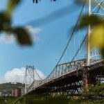 Rafael Bridi Instagram - Sem dúvidas o Highline mais emotivo e significativo desta mais de década se equilibrando no ar. Fazer o Highline na Ponte Hercílio luz na cidade onde eu nasci, na frente da minha família e de um público gigante e lindo foi surreal. Foi uma caminhada aproveitada a cada passo, a cada rajada de vento e a cada vibração das pessoas. Um dia de muito celebração e um espírito de viver a cidade como a muito tempo eu não sentia. Já se passaram alguns anos deste projeto e as memórias são mais vivas do que nunca. A relação das travessias de highline com os centro urbanos é incrível e um cenário com inúmeras possibilidades. #slackline #highline #slacklining #highlining #balancecommunity #pontehercilioluz #PHL #floripa #ilhadamagia #vibefloripa #florianopolis #santacatarina #sc_natureza #turismonosul #scnatureza #natureza #sunset #southamerica #guinness #mturismo #curtamaisfloripa #governosc #drone #turismonosul