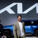 Rafael Nadal Instagram - Yesterday in Madrid I lived one of those special days… Our next move together is larger-than-life! The amazing KIA EV9 is my new way to love on the road - and I can’t wait till you see how we’re reshaping movement on the tennis court too… Thanks @kia.worldwide Madrid, Spain
