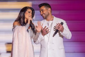 Rahma Riyad Instagram - تجربة رائعة استمتعت بيها هواي مع النجم المصري أحمد سعد، في ليلة لا تنسى من حفل #JoyAwards ✨

‏

What an unforgettable night 😍!!

It was a wonderful experience I had with the Egyptian artist Ahmed Saad at the #JoyAwards ✨ 

Styled by @cedrichaddad 
Dress by @labourjoisie 
Hairstyle by @salon.andregureghian 
Makeup by @zeinaibrahim_beauty 

@mbc1 | @gea_saudi | @riyadhseason 

‏#RahmaRiad | #رحمة_رياض