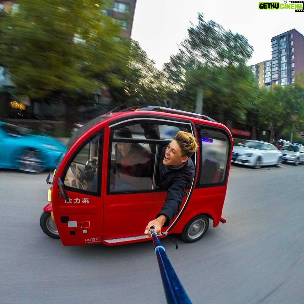 Rainer Dawn Instagram - Nothing like rampaging down the streets of Beijing in an electric tricycle.😎🤘#rideordie #gopro Beijing, China