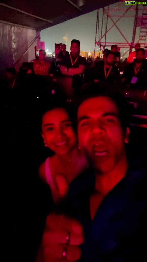 Rajkummar Rao Instagram - Had a great evening at #lollapalooza with my best dancing partner, my beauty @patralekhaa and my rockstar rager @iamhumaq. Thank you @vivianakadivine a true rockstar, for such a solid performance and @diplo killed it with his magical tracks. 😍❤️ Thank you @nexaexperience for such wonderful hospitality. @marutisuzukiofficial @mstruevalue.