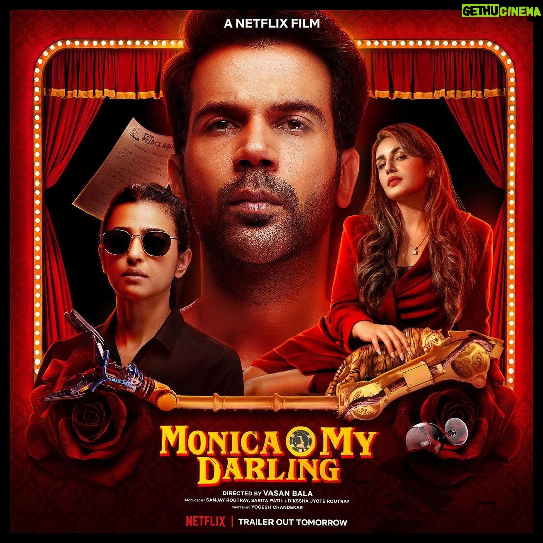 Rajkummar Rao Instagram - Yeh baar tumhe pleaj bolne ki jarurat bhi nahi kyunki trailer aa raha hai sirf ek din mein! 🕺 #MonicaOMyDarling OFFICIAL TRAILER DROPS TOMORROW! . @iamhumaq @radhikaofficial @sukantgoel @sikandarkher #BagavathiPerumal @zaynmarie @akansharanjankapoor @MatchboxShots @vasanbala @netflix_in #YogeshChandekar @sanjayroutraymatchbox @saritagpatil @dikssharoutray @achintstagram @vidhi_mystery @swapsagram @eshtylist @mansidhruvmehta @zubyjohal @shiprasinghacharya @shivam_vichare @pratikmr @vishal_bajaj_1603 @kavyadesaii @ganja_yogi @atanumukherjee @sonymusicindia