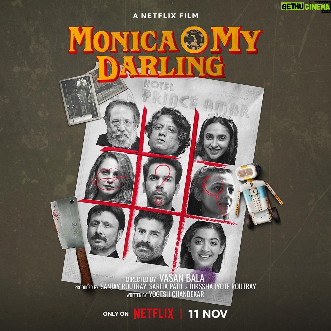 Rajkummar Rao Instagram - Hamesha centre se hi shuru karta hoon phir bhi jeet nahi pata hoon π€ Aisa kyun? Pata chalega soon kyunki Monica O My Darling premiers on 11th November, only on @netflix_in π . @iamhumaq @radhikaofficial @sukantgoel @sikandarkher #BagavathiPerumal @zaynmarie @akansharanjankapoor @MatchboxShots @vasanbala #YogeshChandekar @sanjayroutraymatchbox @saritagpatil @dikssharoutray @achintstagram @vidhi_mystery @swapsagram @eshtylist @mansidhruvmehta @zubyjohal @shiprasinghacharya @shivam_vichare @pratikmr @vishal_bajaj_1603 @kavyadesaii @ganja_yogi @atanumukherjee @sonymusicindia