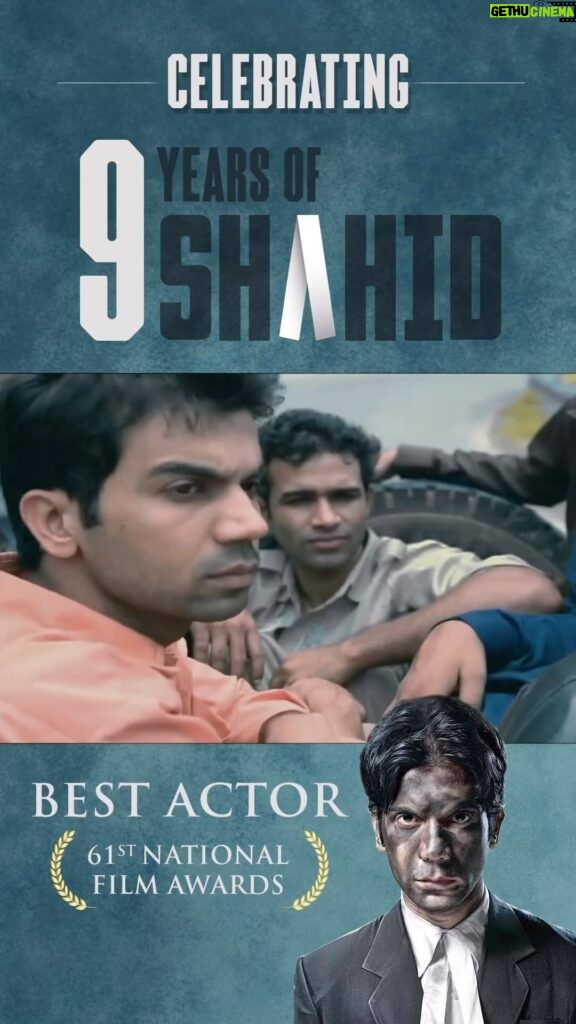 Rajkummar Rao Instagram - To one of my most special films and the film that has changed so many things for me. A big thank you @hansalmehta sir for giving me this gem of a film. Time to make another one soon sir. Thank you team for carving out the success for Shahid over the years! 💥 @anujdhawan13 @jaihmehta @sunil_s_bohra @shaaileshrsingh @castingchhabra @apurva_asrani @mandarjkulkarni #9YearsOfShahid #Shahid