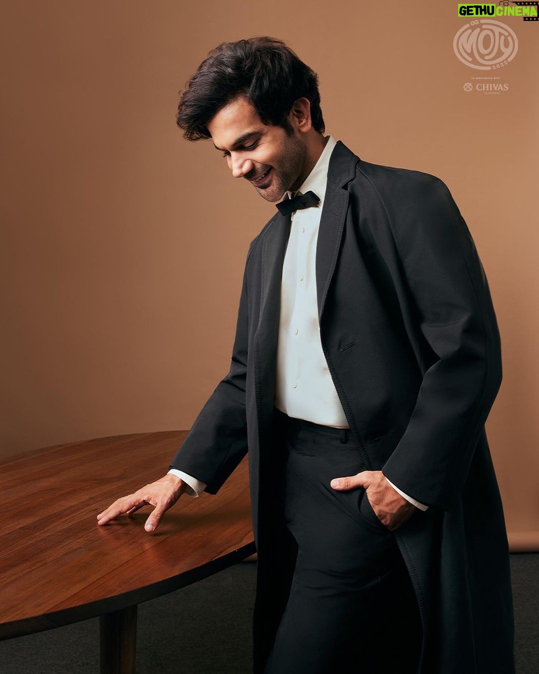 Rajkummar Rao Instagram - GQ India MOTY Progressive Powerhouse Awardee Rajkummar Rao, presented by Audi. Shot by Neha Chandrakant Styled by Selman Fazil Jumper, jeans,and sneakers: Dior Men (@dior) Look 2: Coat, shirt, trousers,and bow tie: Gucci (@gucci) Look 3: Jacket, shirt,and jeans: Countrymade (@countrymade_in) @audiin #RajkummarRao #GQMOTY2022 #GQIndia #AudiIndia