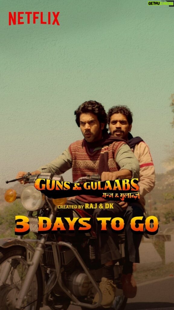 Rajkummar Rao Instagram - Gulaabgunj mein ETA ka full form Estimated Tipu’s Arrival hota hai! 😎🔧 Presenting Guns & Gulaabs ka ✨chase sequence✨ 3 days to go! #GunsAndGulaabs comes to @netflix_in on August 18! @rajanddk @netflix_in @vivek.daschaudhary @dqsalmaan @gouravadarsh @tjbhanu @gulshandevaiah78 @iamsumankumar @sumitaroraa @shreyadhan13 @poojagor @vipin.sta @jogimallang @thisisnilesdivekar @iammanujsharma @goutamsharmaa191 @gouravsharmaa191 @tanishqchaudhary_ @krishrao_official @suhanisethi_ @araham.sawant @d2r_films @amanpant02 #SatishKaushikSir