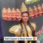 Rakhi Sawant Instagram - Rakhi Sawant's Ravan Avatar!🤩 #rakhisawant #dussehraspecial #dussehra #BollywoodNow #ravan #celebrity