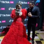 Rakhi Sawant Instagram - #tiktokliveawards wow so enjoy it TikTok red carpet award night Dubai. Thank you so much for inviting me TikTok I I cannot live without TikTok😂🙏❤️☕️