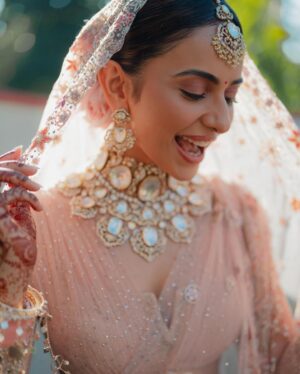 Rakul Preet Singh Instagram - We always dreamt of a fairytale wedding and Thankyouuuu @taruntahiliani for making that a reality .. you captured our personalities so beautifully through the essence of our outfits .. love and only love for you and your team 💕 special mention to mansha for all the warmth she gave us and our families 💕💕

#ttfamily