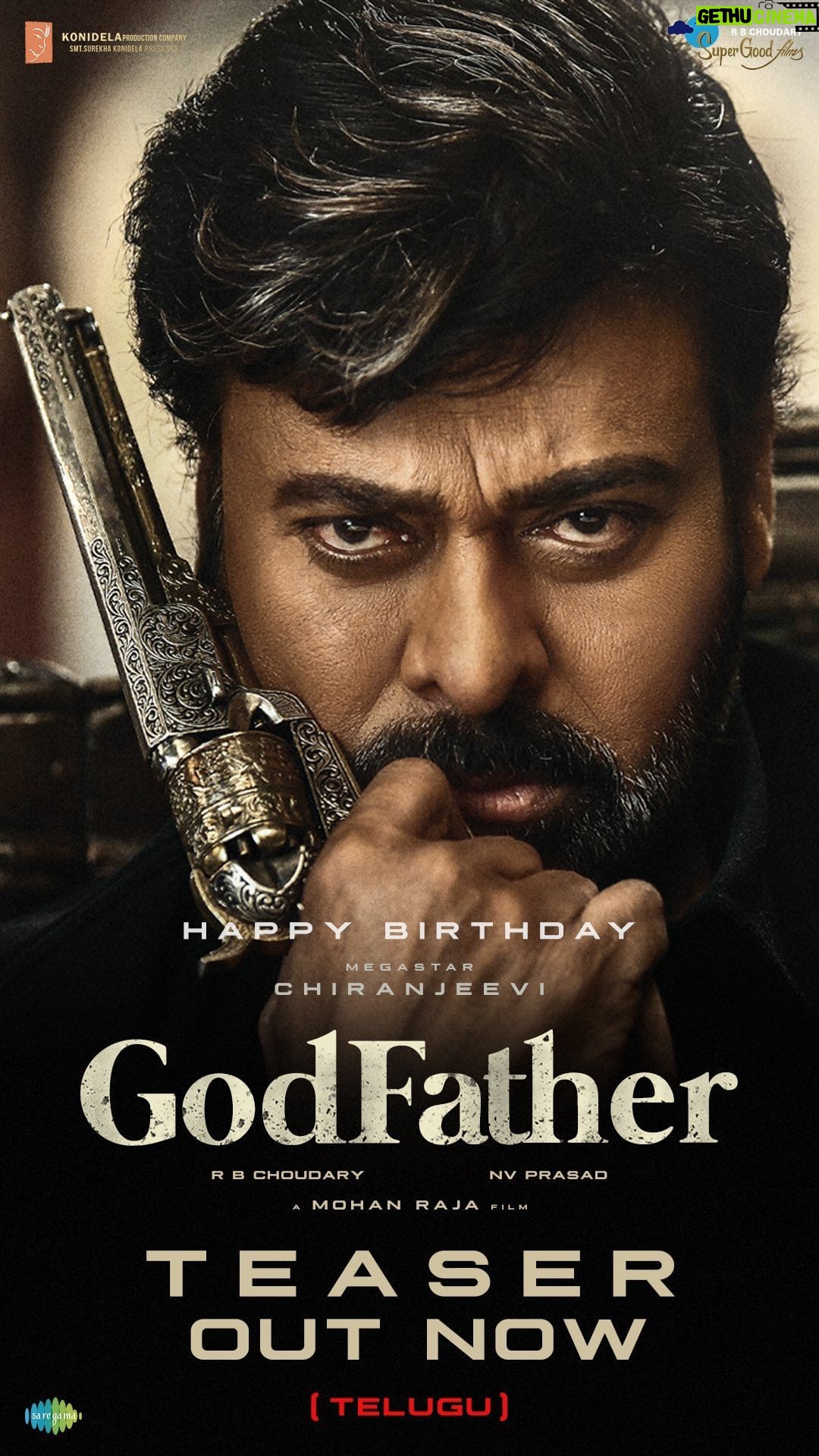 Ram Charan Instagram - And the teaser of the year is here! Loved every bit of it. Make way for Mega Star @chiranjeevikonidela @beingsalmankhan Sir, you are just stunning !! @directormohanraja @musicthaman @suresh.selvarajan #Nayanthara @actorsatyadev #RBChoudary #NVPrasad @konidelapro @supergoodfilms @saregamatelugu @lakshmibhupala