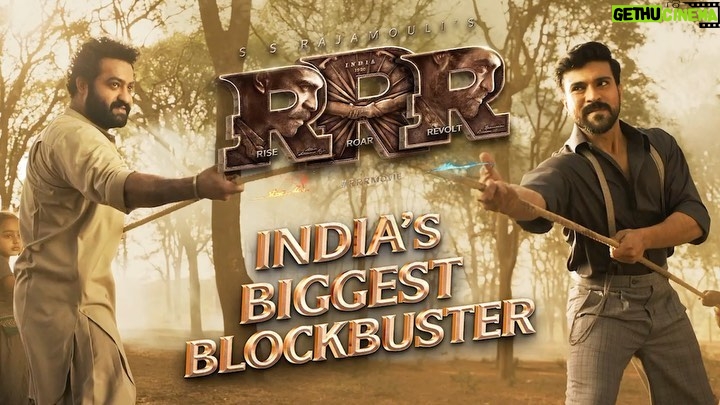 Ram Charan Instagram - Celebrate the festive spirit by watching #RRRMovie with your family in a theatre near you. Here’s the new promo... #rrr