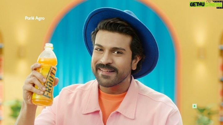 Ram Charan Instagram - The newest member of our Frooti family @alwaysramcharan has a great story to tell you! 📖 🥠#FrootiTogether