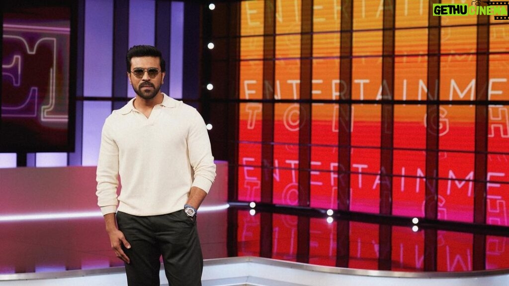 Ram Charan Instagram - Gearing up for Sunday 🌟. Had a gud chat with @ash_crossan at @entertainmenttonight