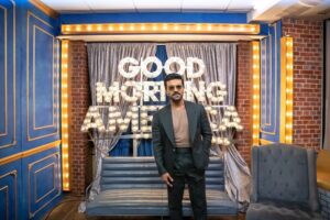 Ram Charan Instagram - Thank you so much for having me on the show @abcgma3 
I had an amazing time… and a lovely conversation with @thestephanieramos @demarcomorgan, @drjashton & the entire team! ❤️
Thanks to all the fans who were waiting outside with love 🙏🏼❤️