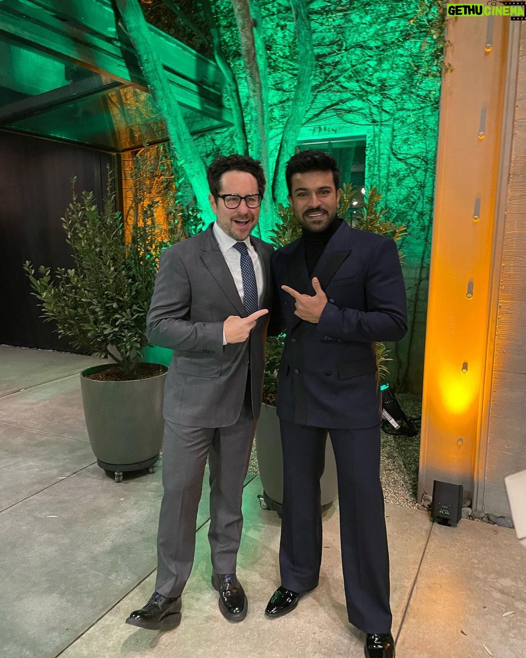 Ram Charan Instagram - Had the privilege of meeting JJ Abrams today. Thank you sir for inviting me this evening. I’m a big fan of your work. @jjabramsofficial