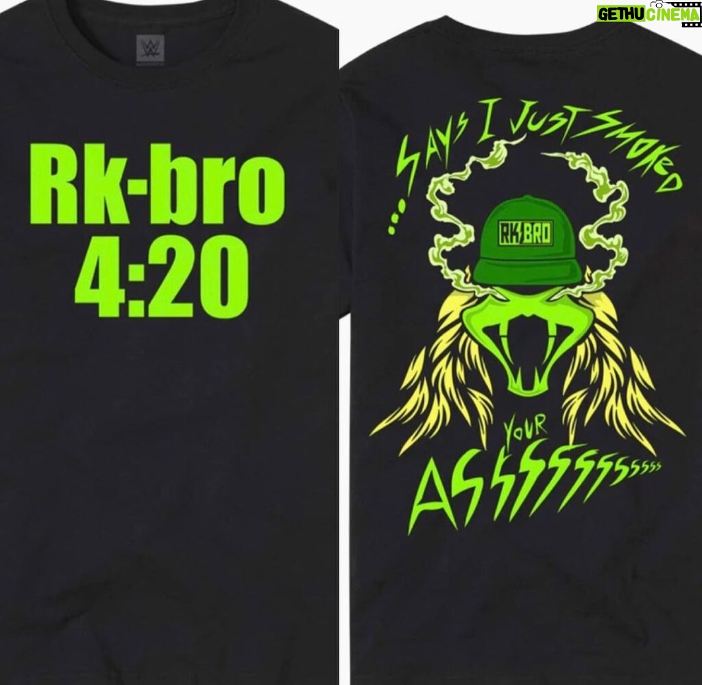 Randy Orton Instagram - Happy 4/20 #420day go to #wweshop and for TODAY ONLY grab yourselves a #rkbro #420day t shirt!