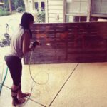 Randy Orton Instagram - Finally picked up a power washer. @kim.orton01 and I are fighting over who gets to use it. I tapped. And now this is gonna take all freakin day. 👍🏼❤️#beentappingouttoKimsince2013