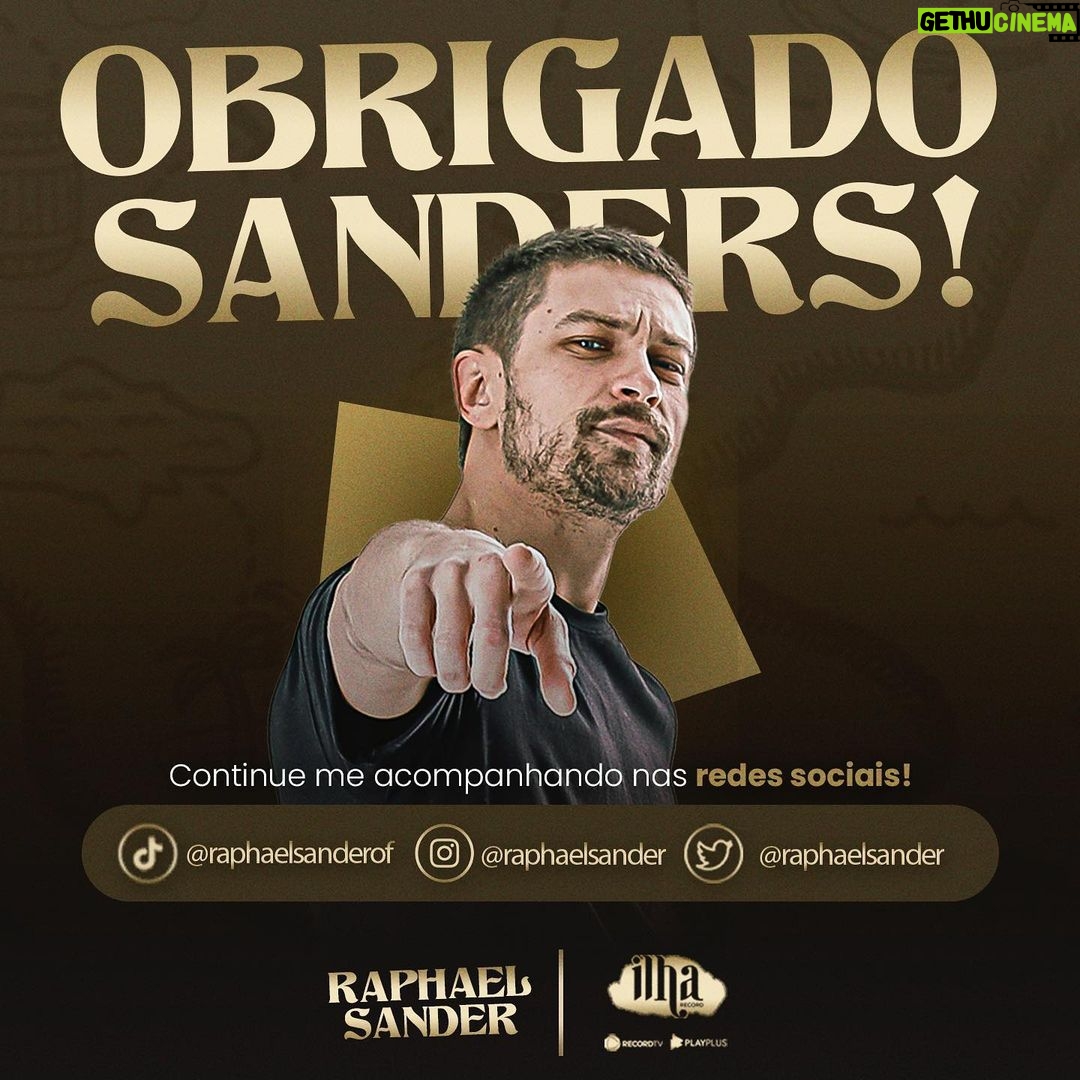 Raphael Sander Instagram - Não foi dessa vez! Mas eu queria agradecer a cada um de vocês, pelo carinho, toda à disposição, pra tirarem um tempo do seu dia para votarem em mim. Vocês são incríveis demais! Amo vocês 🫶🏼 A temporada chegou ao fim! E o sentimento é de gratidão. Gratidão por tudo! Pela experiência, pelos momentos na ilha e no exílio, por cada oportunidade. Foi tudo lindo. Obrigado pelo apoio galera, e continuem me acompanhando nas redes! ❤️