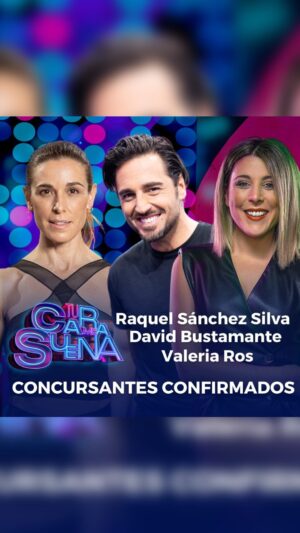 Raquel Sánchez Silva Instagram - 💥 Ya podemos CONFIRMAR los PRIMEROS CONCURSANTES de la 11ª temporada de @tucaramesuena 

👉 @davibusta 
👉 @raquelsanchezsilva 
👉 Valeria Ros

MUY PRONTO estreno en @antena3com con @fuentes_manel al frente 🔥