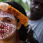 Rarriwuy Hick Instagram - I carry these stories, songs, ancestors deep within my soul wherever I walk. I cry for I know who I am and where I come from. Being away from home has been a huge sacrifice. It really hurts some days. I miss my country. My language. My family. But I carry that painting and story on my face everyday. You may not see it but it’s there. Always. • • • • My sister @leicolhnmckellar_photography thank you for being in that sacred space with me and sharing our journeys together. I see you. You see me. #yolnguwoman #flowinglikeoceanicwomen