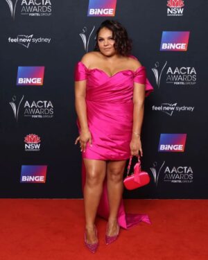 Rarriwuy Hick Instagram - THIQUE 

So grateful for the team who comes together to help you with your red carpet look.
@bunyaproductions who organised me teaming up with @donnygalella and @daniellearmont 

Grateful for you all ✨ 

Maria 💕✨

Wears @daniellearmont gown
@katherineland.au clutch 
@narvi.jewellery jewels 
@stevemaddenau heels 
Hair and makeup by @melissagigliottihairnmup 
Colour & cut @hairbotanist 
Styled by @donnygalella 
#aactas #aactaawards