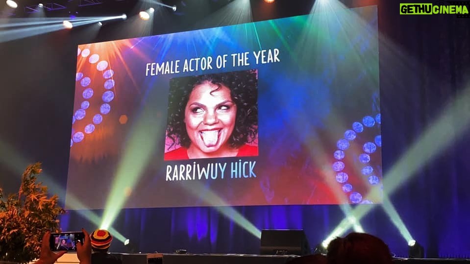 Rarriwuy Hick Instagram - This just happened a few nights ago 💕🎉 🦋 @dreamtimeawards I feel so humbled and honoured by this beautiful gift x😘