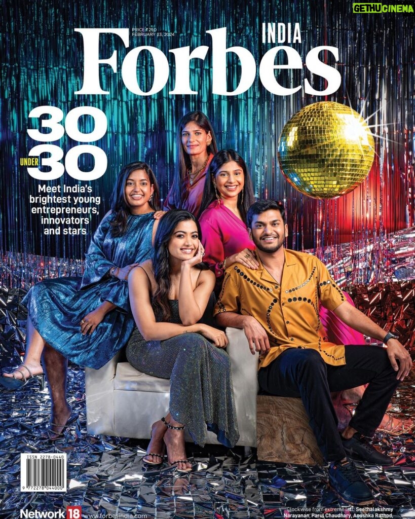 Rashmika Mandanna Instagram - Gratitude.. 🤍 #Forbes30under30