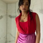Rashmika Mandanna Instagram – When our creativity met the washroom 🌸🥲😂