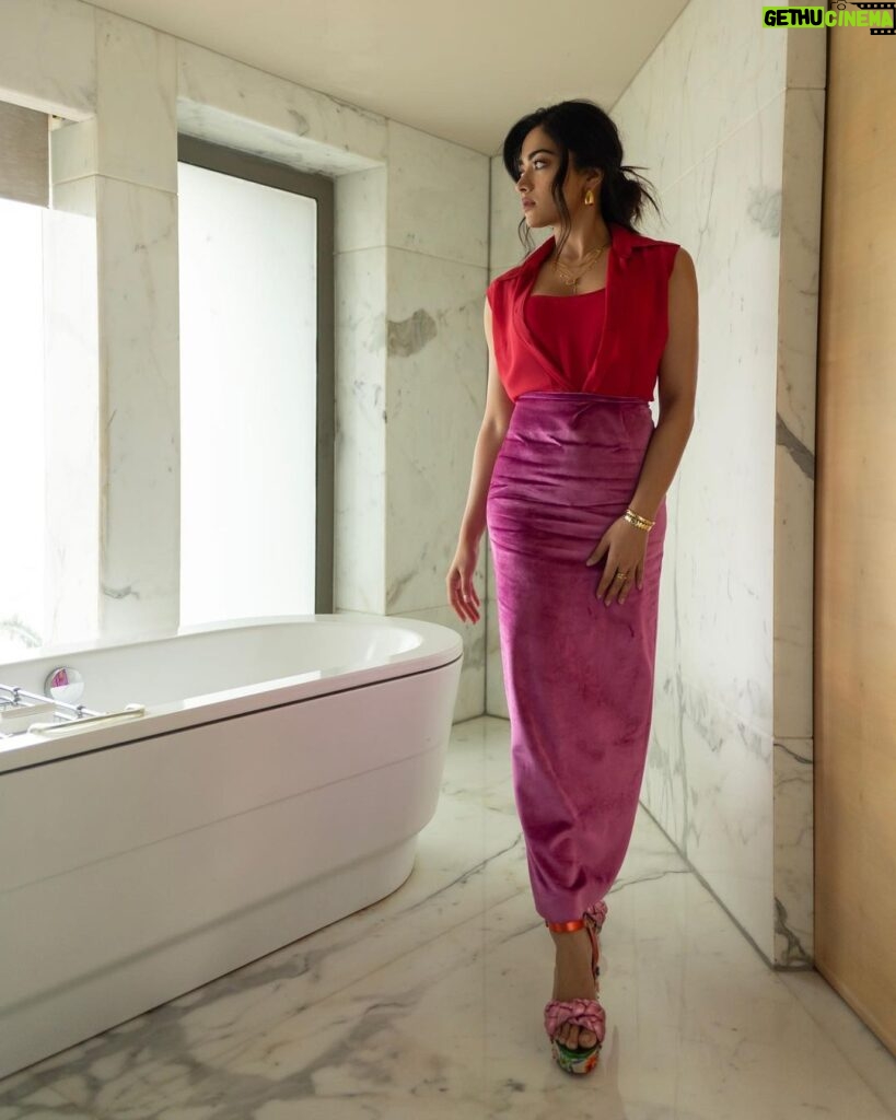 Rashmika Mandanna Instagram - When our creativity met the washroom 🌸🥲😂
