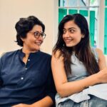 Rashmika Mandanna Instagram - Gossips with mummmmma 🤎🐒 #throwback to literally 4 days back. 🤣 Missing happening already. 🥲