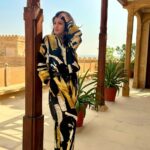 Raveena Tandon Instagram – Desert Rose … #jaisalmer , the sands of time , fleeting moments ,this beating heart of mine , that I left behind.  #rajasthan #insomeotherbirth 

Outfit- @nouria_by_dipti_advait 
Styled by @poojagulabani