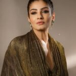Raveena Tandon Instagram - Golden nights .. event ready .. Outfit - @shantanunikhil @snbyshantanunikhil Earrings - @tikamdasmotiramjewellers @ascend.rohank Rings - @tikamdasmotiramjewellers @hybajewels Footwear - @paioshoes Styled by @poojagulabani Make up ,Hair by @sshurakhan @ashisbogi Shot by @deepak_das_photography Managed by @reemapandit @snbyshantanunikhil Mumbai, Maharashtra