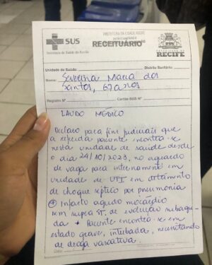 Rayza Alcântara Instagram - Gente vamos compartilhar esse post pra tentar ajudar na busca de um leito de UTI pra a minha avó!

Conto com todos vocês nesse momento, minha vó está numa policlínica há 4 dias, apareceu vaga em 3 hospitais e nunca tem equipamento pra ela.