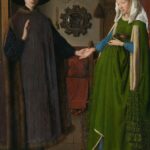 Rebecca Flint Instagram - Do you believe in ghosts? 🤔 I’m pondering the committal of the beloved to oil on oak today, examining the eminent Arnolfini Portrait, and how it keeps us guessing, over 600 years later 🌙 #arnolfiniportrait #arnolfini #arnolfinimarriage #janvaneyck #nationalgallery #londonmuseum #arthistorynerds #historyofarts #classicalpainting #arttravel #museumaesthetic #artgallery #historyofart #1400s #15thcenturyart #15thcenturyfashion #15thcenturypainting #15thcentury National Gallery