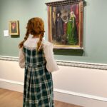 Rebecca Flint Instagram - in 1434 Jan Van Eyck’s hand carved a portrait that keeps us guessing at its mysteries, over 589 years later 💭 Did you know you can see this world-famous painting in London, for free? 📍 National Gallery, London #arnolfiniportrait #arnolfini #arnolfinimarriage #janvaneyck #nationalgallery #londonmuseum #arthistorynerds #historyofarts #classicalpainting #arttravel #museumaesthetic #artgallery #vintagelauraashley #lauraashleyvintage #lauraashleyuk #lauraashley #coquette #coquettefashion #faecore #romanticstyle #softgirlaesthetic #dreaminginpictures #asecondofwhimsey #parisiennegirl #historyofart #1400s #15thcenturyart #15thcenturyfashion #15thcenturypainting #15thcentury