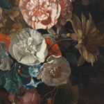 Rebecca Flint Instagram - It’s all about the details 🔍 if you walk past, you may miss it. But stand and stay for a while, and you start to notice little creatures dwelling between the flowers. Is that a beautiful leaf, or a butterfly’s wing?⁣ ⁣ These captivating details continue to draw the viewer in. Still life paintings from the mid-millennium captured the beauties of the natural world, and all its creatures, and looking deeper still, it’s further intriguing to imagine the meanings these insects could convey.⁣ ⁣ A butterfly, freed from her cocoon, represents one beautiful yet sorrowful stage of the divine cycle of life - and meanwhile, the caterpillar, another, more hardy and earthen, less beautiful, but closer to birth than death. ⁣ ⁣ Spiders, symbolic of fear and sorrow, creep across the painted pages too, along with beetles (great jewels of nature).⁣ ⁣ One thing’s for certain - a snail is certainly slow enough to make an excellent subject for still life.⁣ ⁣ ⁣ ⁣ 🦋 #artdetails #classicalartdetails #natureartdetails #artcloseup #closeuppainting #fineartdetail #arthistory #historyofart #historyart #arthistory101 #artandhistory #arthistorynerd #classicalpainting #freshflowerarrangement #arrangementflower #17thcenturyart #17thcentury #flowerstilllife #painterly #botanicaldaydreams #dutchstilllife #janvanhuysum #rachelruysch #mariavanoosterwijck #1600sart #1600s #tulipmania #floralfriday #snails #gastropod National Gallery