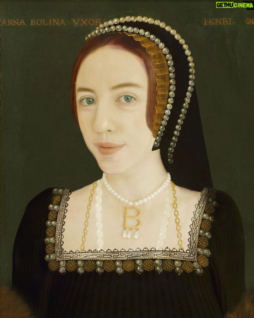 Rebecca Flint Instagram - ANNA BOLINA VXOR HENRI OCTA 🏰 My Version ❤⁣ ⁣ 💭 Born 521 years ago, Anne Boleyn was the second wife of Henry VIII, and his desire to instead marry her in favour of his first wife was a crucial factor in the English Reformation, the separation of the English Church from Rome. Until then, the church and Rome had been bonded for over 1,500 years — since the occupation of Roman England at the beginning of the first millennium. ⁣ ⁣ 🖼 I love imagining the people of the past. Isn’t it incredible to think that it’s only in the past hundred years that we have been able to document people with photographs? Before then, we could only use paintings and descriptions to convey a sense of one’s image. After Anne was executed, all contemporary portraits of her likeness were destroyed, leaving the portraits of her painted since then to continually compound upon the same scarce details that could filter through the fist determined to stamp out her memory.⁣ ⁣ 🎨 My painting recreation above is based on one of the most famous images of Anne. It was painted in the late 16th Century by an unknown English artist. Made with @adobe @photoshop CC⁣ ⁣ ⁣ ⁣ ⁣ ⁣ ⁣ ⁣ ⁣ ⁣ #photoshoppro #graphic_arts #photoshopart #modernartt #16thcenturyfashion #elizabethan #medievalart #middleage #medievalstyle #oldeurope #oldworldcharm #historyoffashion #fashionhistory101 #1500s #anneboleyn #historyfashion #anneboleynedit #queenanneboleyn #anneboleynnecklace #henryviiiwives #henryviii #kinghenryviii #tudorhistory #englishhistory #royalhistory #royalhistoryworld #theotherboleyngirl #anneboleynsociety #historicalcostume #16thcenturyart Hampton Court Palace