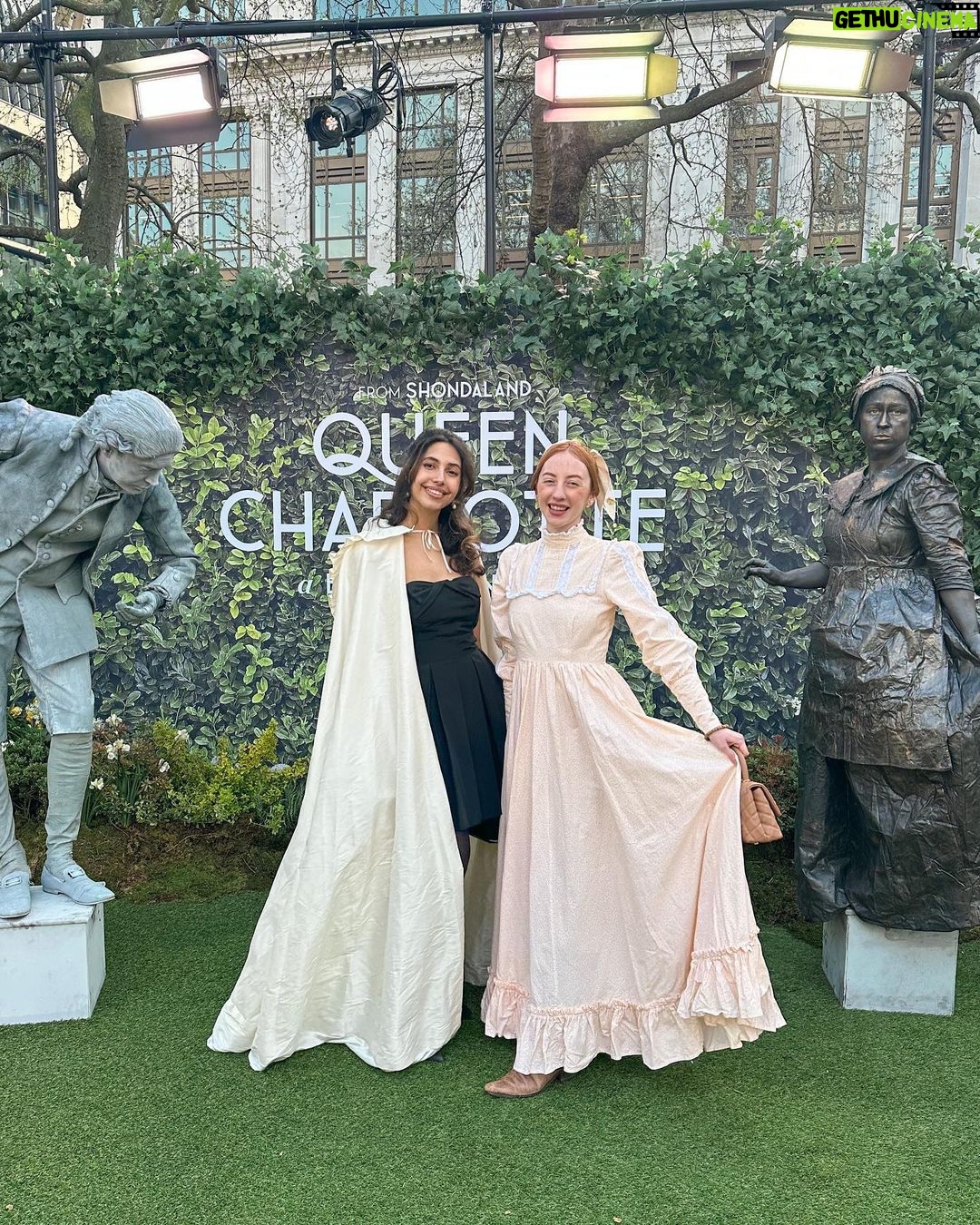 Rebecca Flint Instagram - a new story awaits ๐ I had the pleasure of watching the brand new @bridgertonnetflix series: Queen Charlotte ๐ You know Iโm such a huge fan of this show, I love how fun it is and how accessible it makes enjoyment of the aesthetics and fantasy of the Regency era! Netflix held a beautiful garden party in the heart of Leicester Square ๐with afternoon tea, toasts, astronomers, and the best dressed guests Iโve ever seen ๐ If youโre a fan of the Bridgerton universe, this prequel comes out on 4th May, be there! ๐ #queencharlotte #queencharlottegardenparty #bridgerton #netflix #vintagelauraashley #lauraashley #lauraashleyuk #thisjaneaustenlife #lafemmeparisienne #coquettefashion #parisiennegirl #asecondofwhimsey #amomentofwonder #meadowcore #warmcore #vintagecore #quietchaotics #monlook #embracingtheseasons